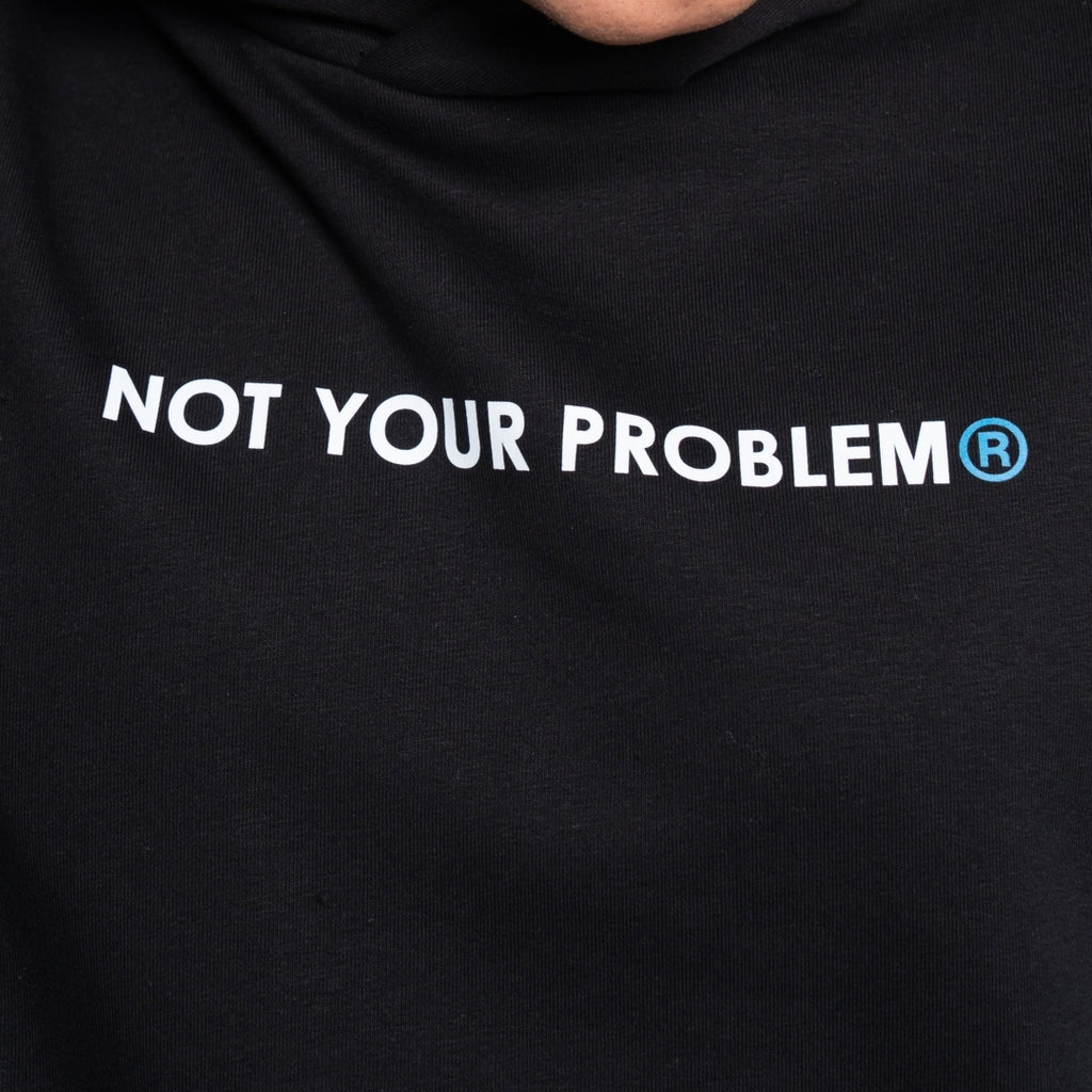 She's Just a Friend Black Oversized Hoodie