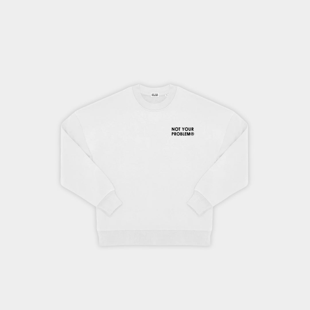 Signature White Oversized Sweatshirt