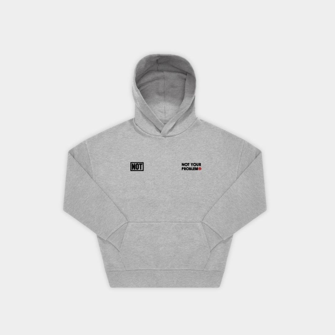 Nail Appointment Gray Oversized Hoodie