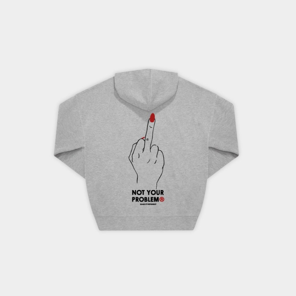 Nail Appointment Gray Oversized Hoodie