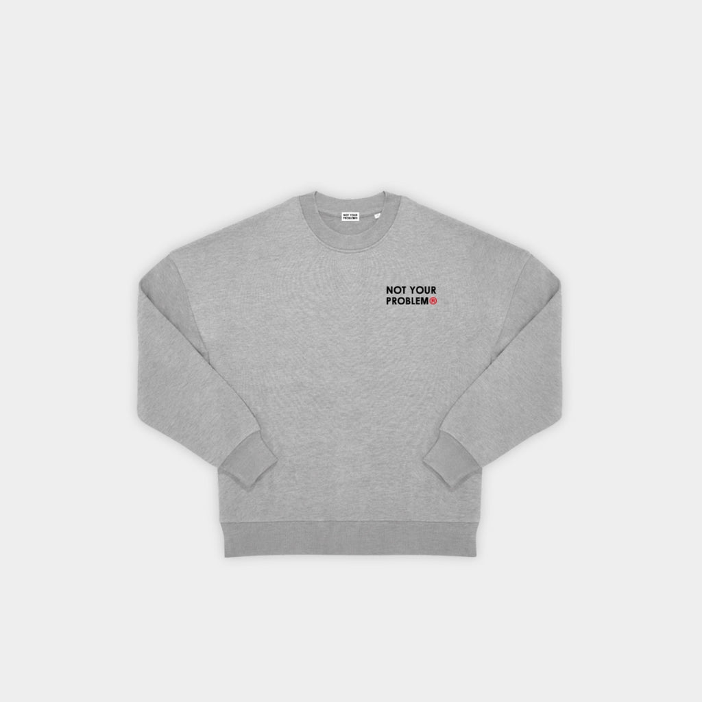 Signature Gray Oversized Sweatshirt