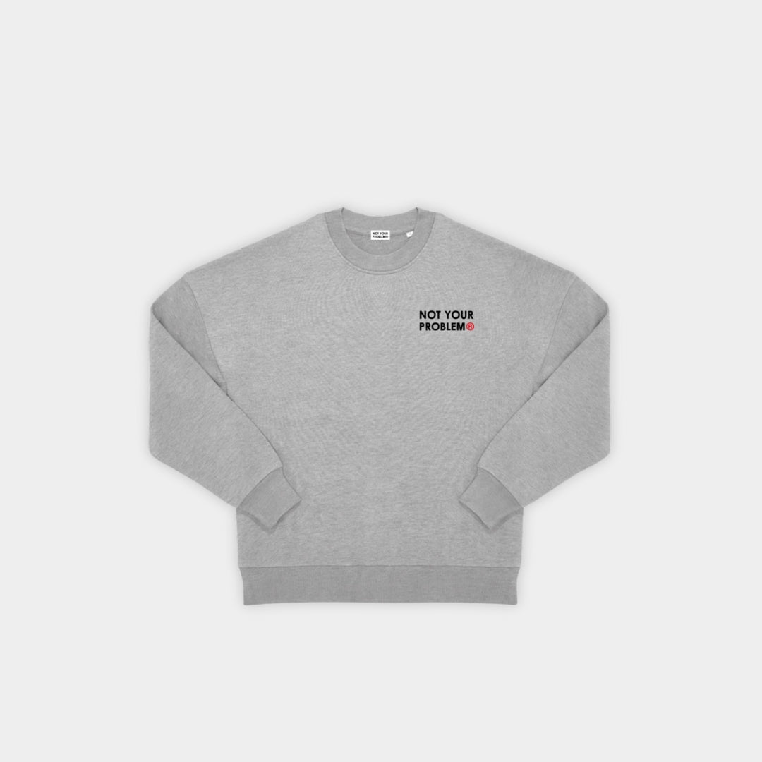 Signature Gray Oversized Sweatshirt