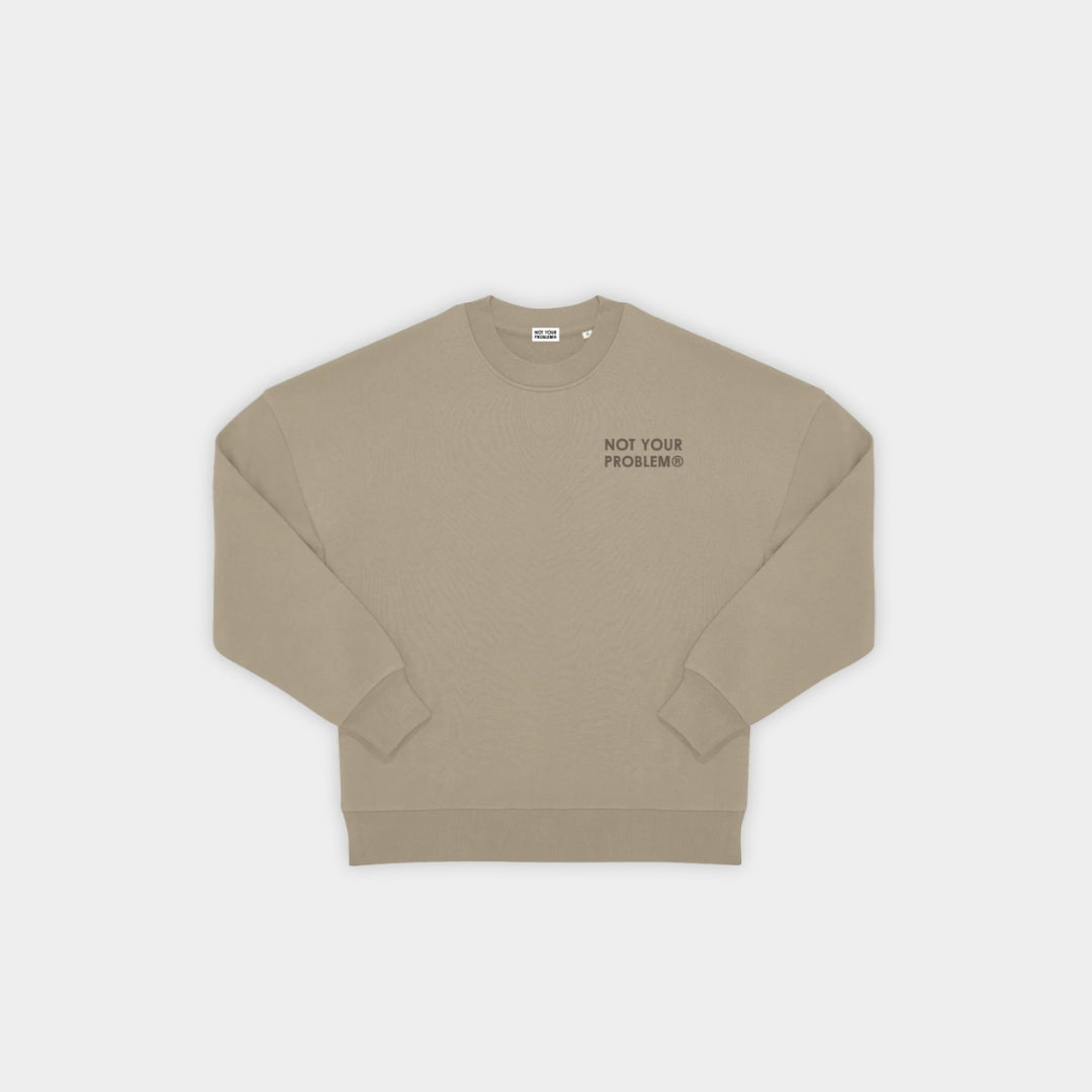 Signature Brown Oversized Sweatshirt