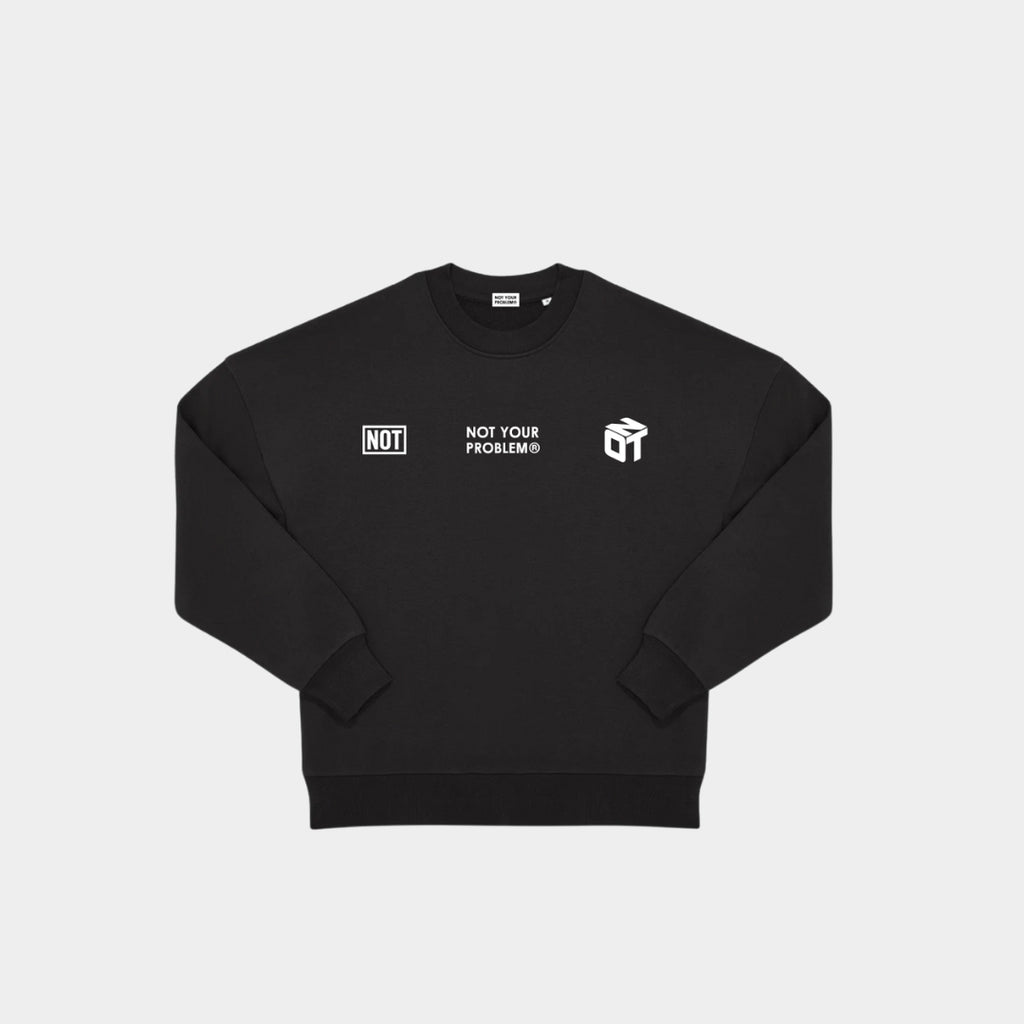 Whatever Black Oversized Sweatshirt