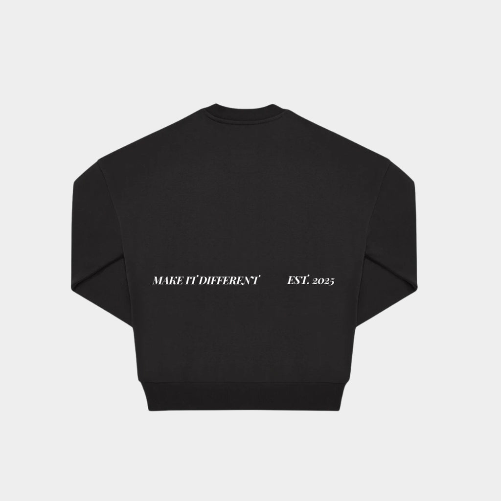 Whatever Black Oversized Sweatshirt