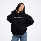 He's Just a Friend Black Oversized Hoodie